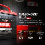 Akumulator BS 12V 51Ah  SLA MAX GR26-620-FA levi plus (220x172x199) 570A