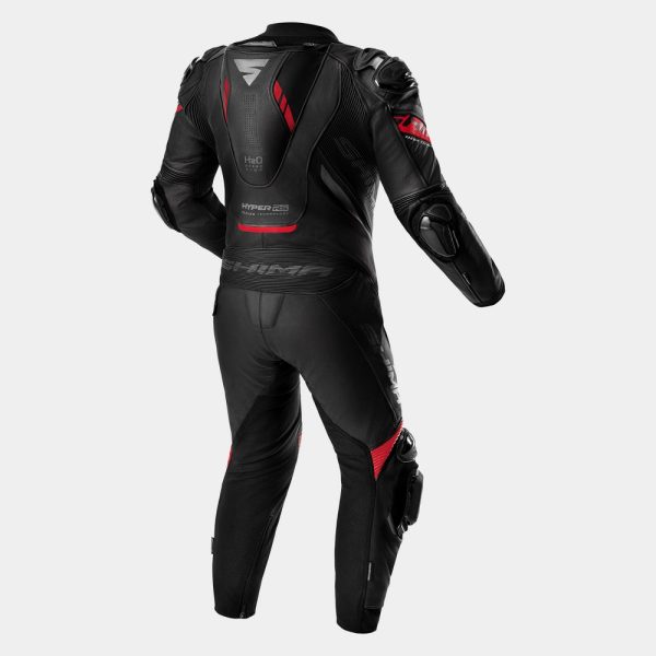 SHIMA HYPER RS KOZNI KOMBINEZON CRNO CRVENI