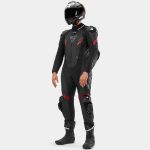 SHIMA HYPER RS KOZNI KOMBINEZON CRNO CRVENI