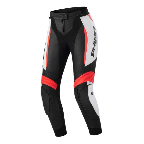 SHIMA MIURA 2.0 ZENSKE KOZNE PANTALONE BELO CRVENE
