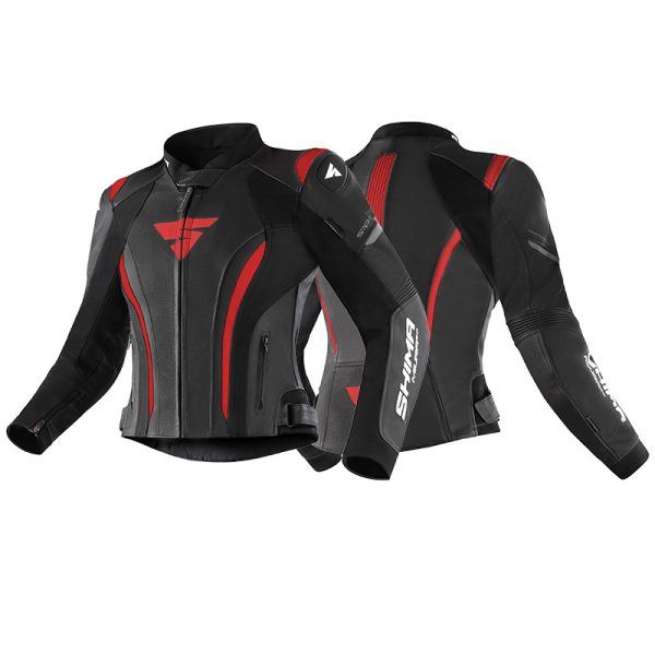SHIMA MIURA 2.0 ZENSKA KOZNA JAKNA CRNO CRVENA