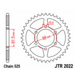 Lančanik zadnji JT JTR2022-38 (525) 38 zuba