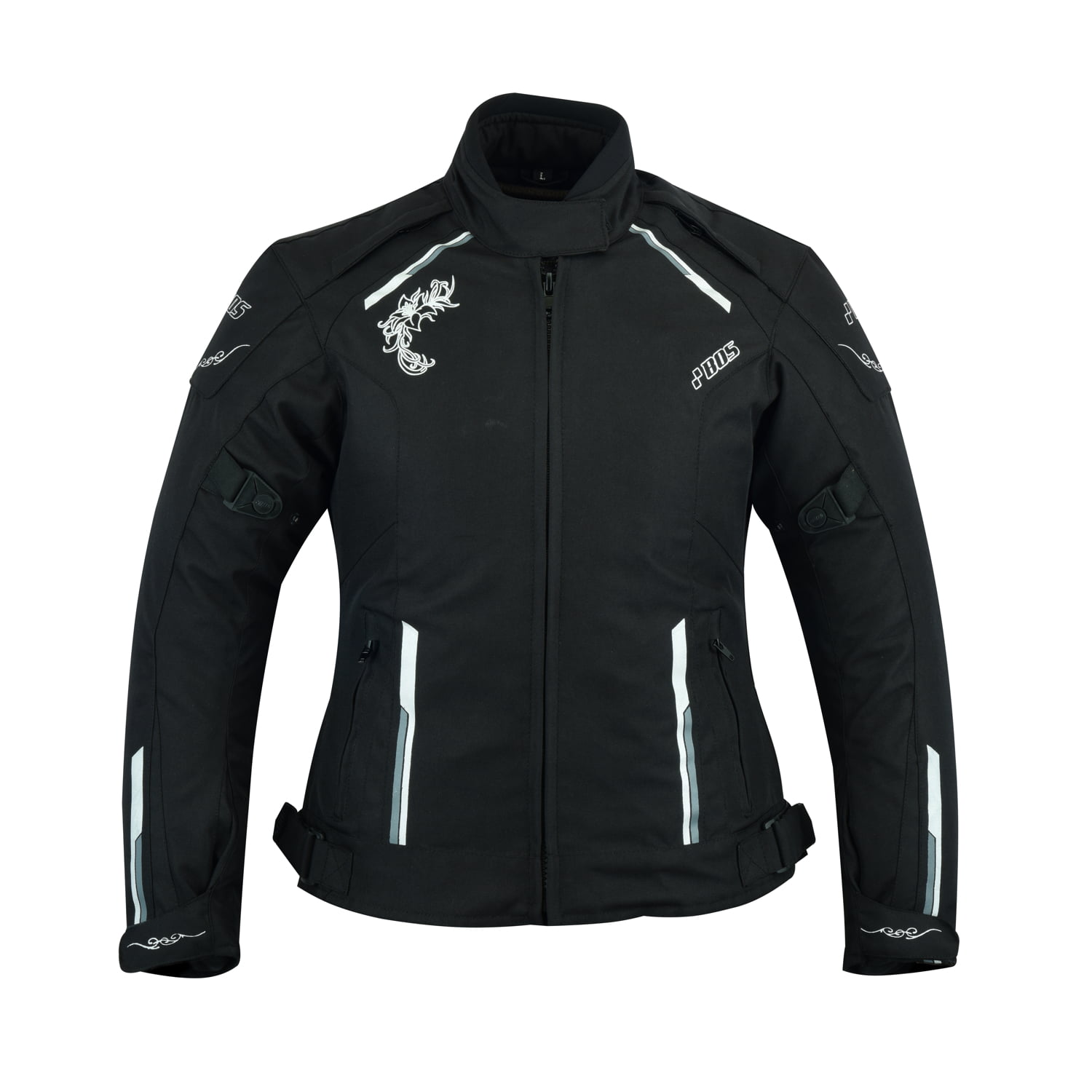 8795-Black-front- BOS MOTO JAKNA ZENSKA 8795 CRNA (SA GRESKOM)