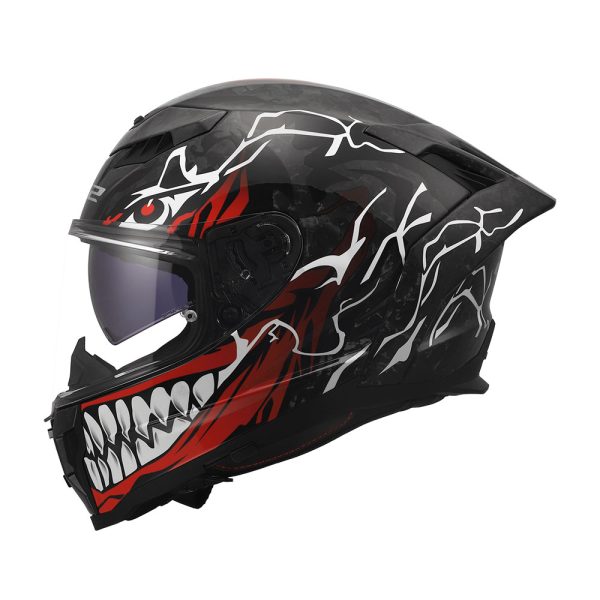 Kaciga LS2 Full Face FF807 DRAGON FC INCUBUS crno crvena