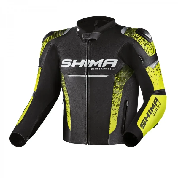 SHIMA STR 2.0 MUSKA KOZNA JAKNA FLUO